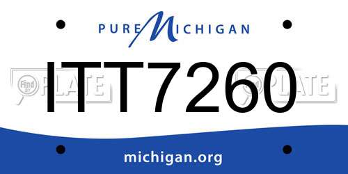 ITT7260 Michigan License Plate