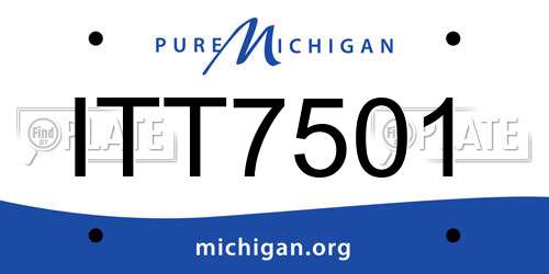 ITT7501 Michigan License Plate