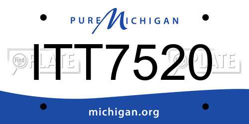 ITT7520 Michigan License Plate