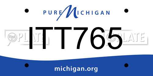 ITT765 Michigan License Plate