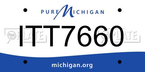 ITT7660 Michigan License Plate