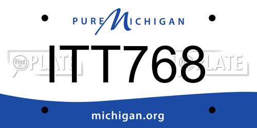 ITT768 Michigan License Plate