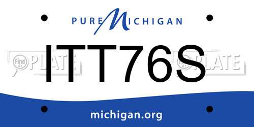 ITT76S Michigan License Plate