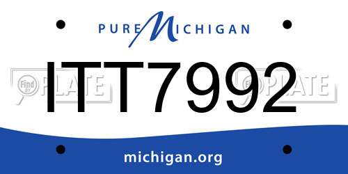 ITT7992 Michigan License Plate
