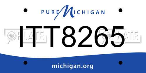 ITT8265 Michigan License Plate