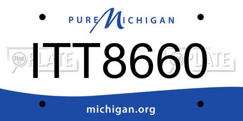 ITT8660 Michigan License Plate