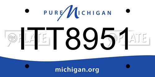 ITT8951 Michigan License Plate