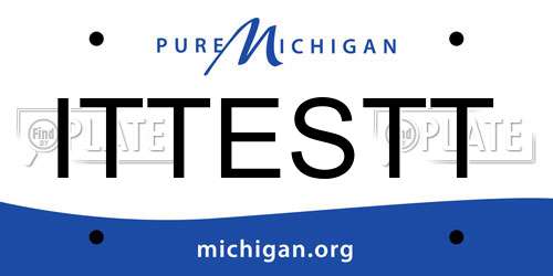 ITTESTT Michigan License Plate
