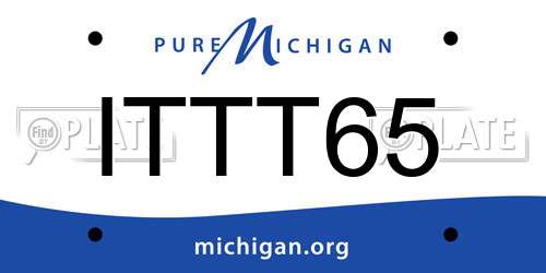 ITTT65 Michigan License Plate