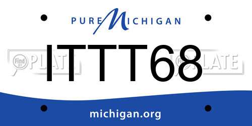 ITTT68 Michigan License Plate