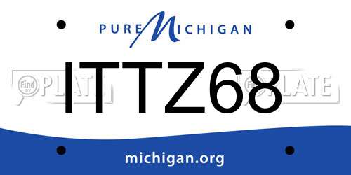ITTZ68 Michigan License Plate