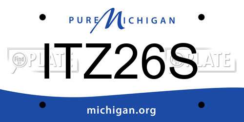 ITZ26S Michigan License Plate