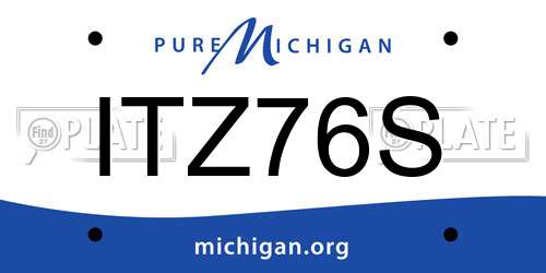 ITZ76S Michigan License Plate
