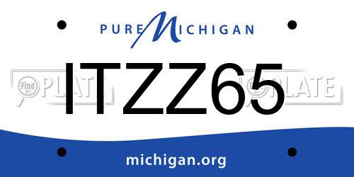 ITZZ65 Michigan License Plate