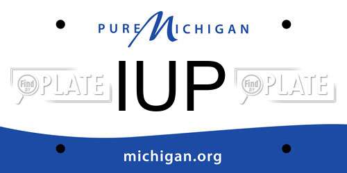 IUP Michigan License Plate