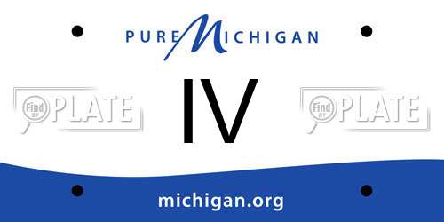 IV Michigan License Plate