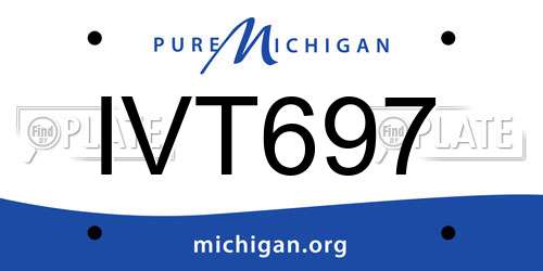 IVT697 Michigan License Plate