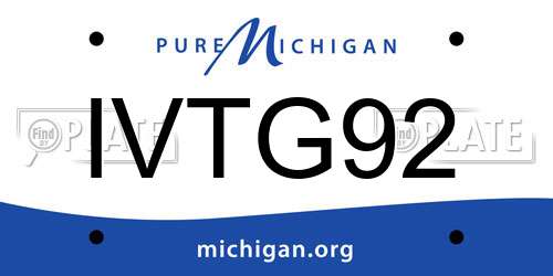 IVTG92 Michigan License Plate