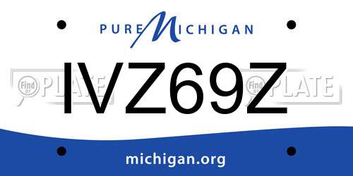 IVZ69Z Michigan License Plate
