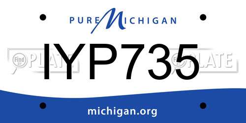 IYP735 Michigan License Plate