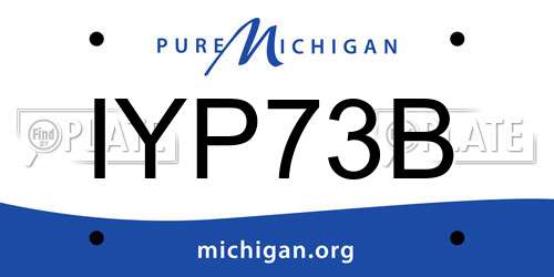IYP73B Michigan License Plate