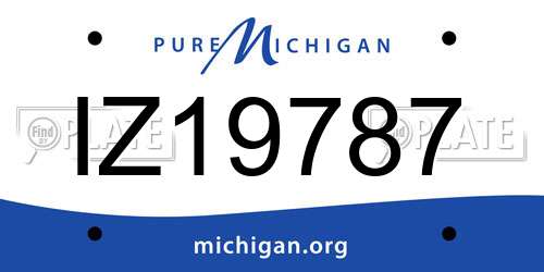 IZ19787 Michigan License Plate