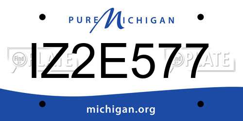 IZ2E577 Michigan License Plate