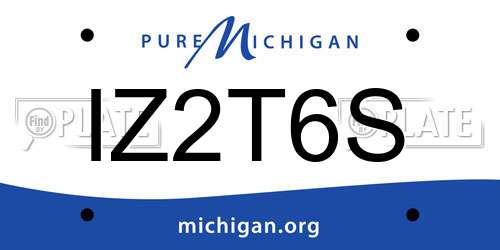 IZ2T6S Michigan License Plate
