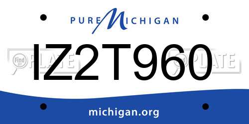 IZ2T960 Michigan License Plate