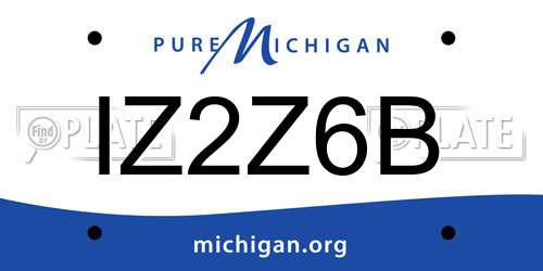 IZ2Z6B Michigan License Plate