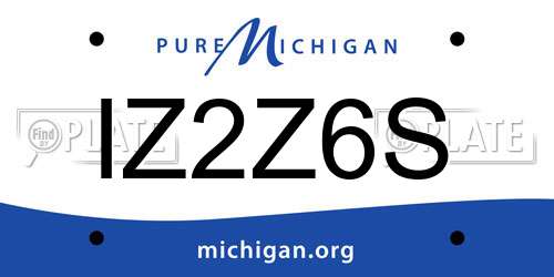 IZ2Z6S Michigan License Plate