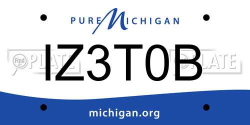 IZ3T0B Michigan License Plate