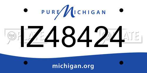 IZ48424 Michigan License Plate