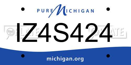 IZ4S424 Michigan License Plate