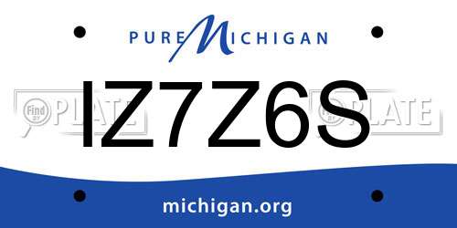 IZ7Z6S Michigan License Plate