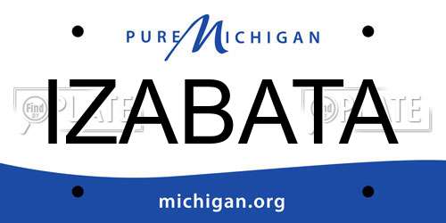 IZABATA Michigan License Plate