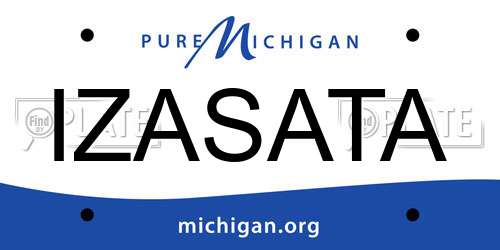 IZASATA Michigan License Plate