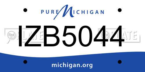 IZB5044 Michigan License Plate