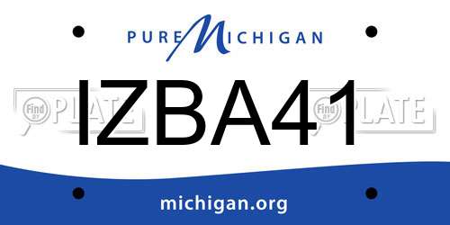 IZBA41 Michigan License Plate
