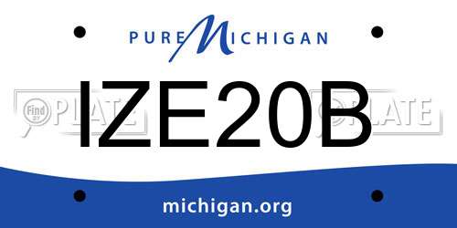 IZE20B Michigan License Plate