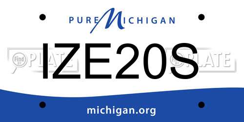 IZE20S Michigan License Plate