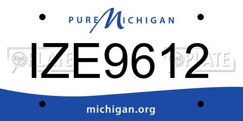 IZE9612 Michigan License Plate