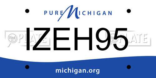 IZEH95 Michigan License Plate