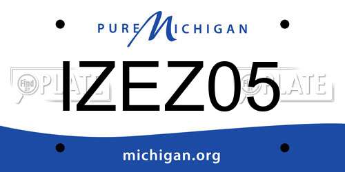 IZEZ05 Michigan License Plate