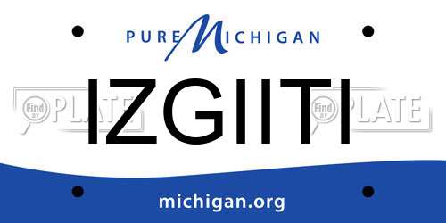 IZGIITI Michigan License Plate