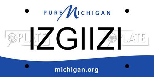 IZGIIZI Michigan License Plate