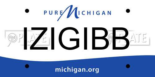 IZIGIBB Michigan License Plate