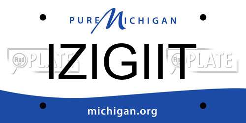 IZIGIIT Michigan License Plate