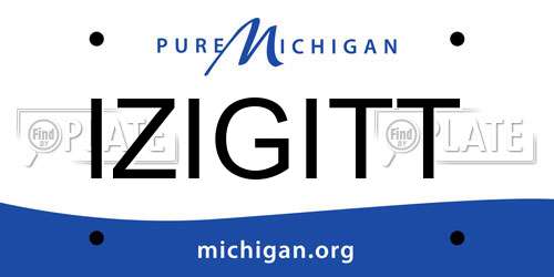 IZIGITT Michigan License Plate