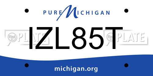 IZL85T Michigan License Plate